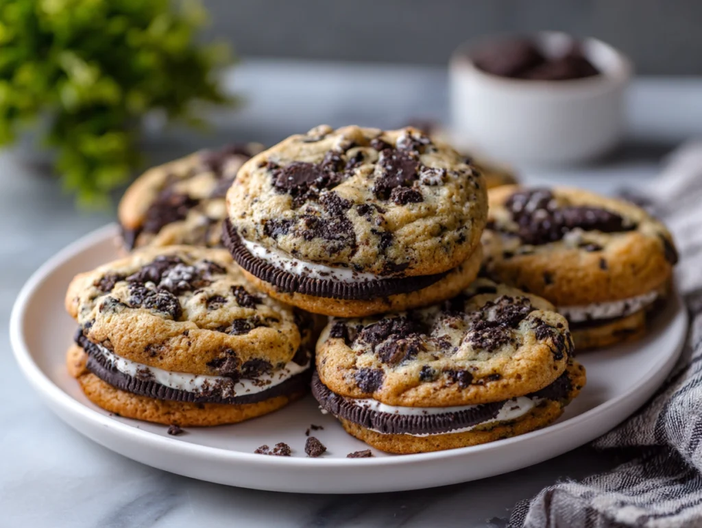 Oreo Stuffed Chocolate Chip Cookies Recipe