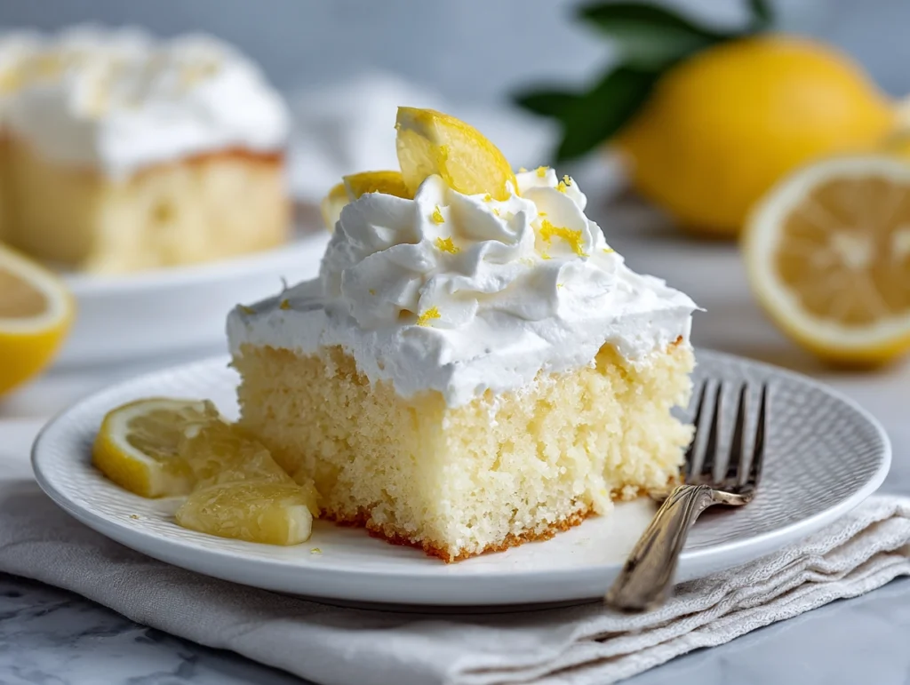 Zesty Lemon Poke Cake