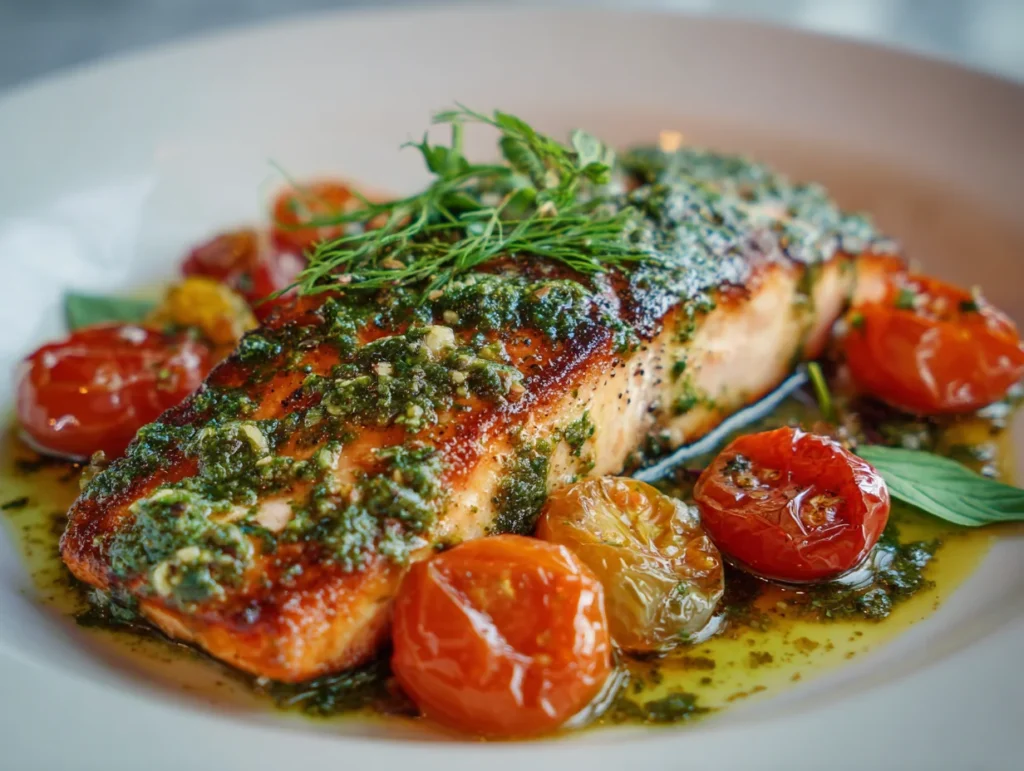 basil pesto salmon