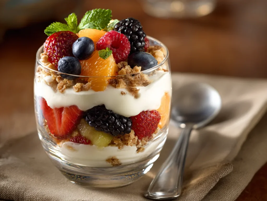 Fruit yogurt parfait