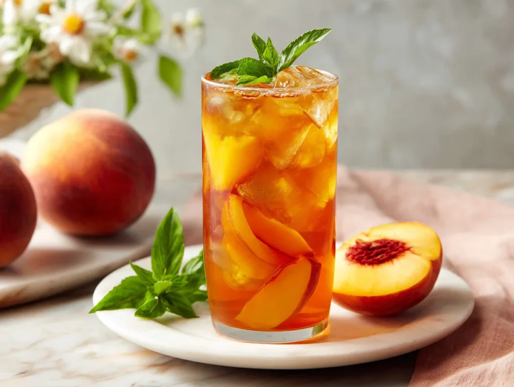 Peach iced tea