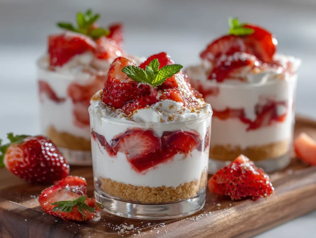 Strawberry dessert cups