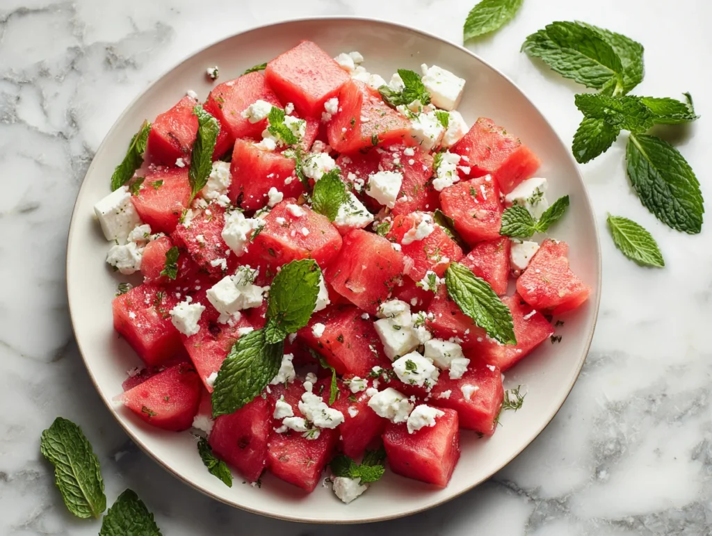 Watermelon feta salad