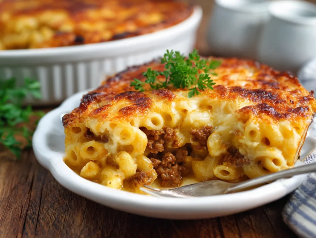 beef mince macaroni pie