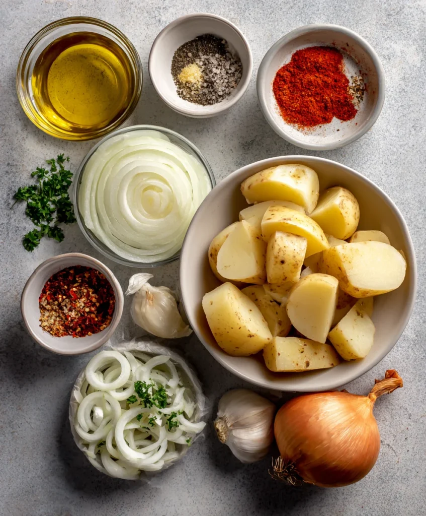 pan fried potatoes and onions