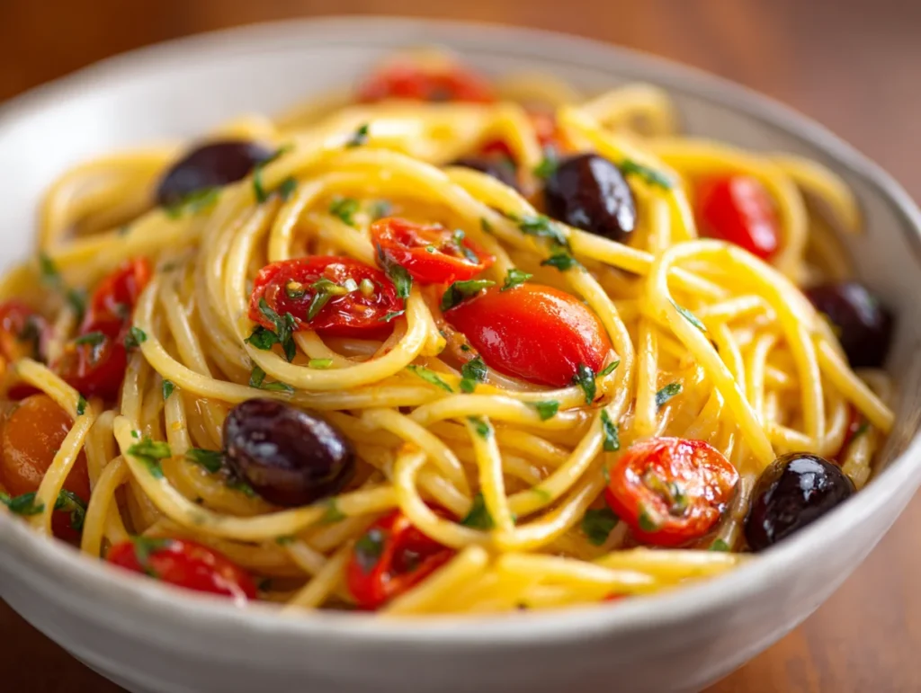 summer pasta olive oil