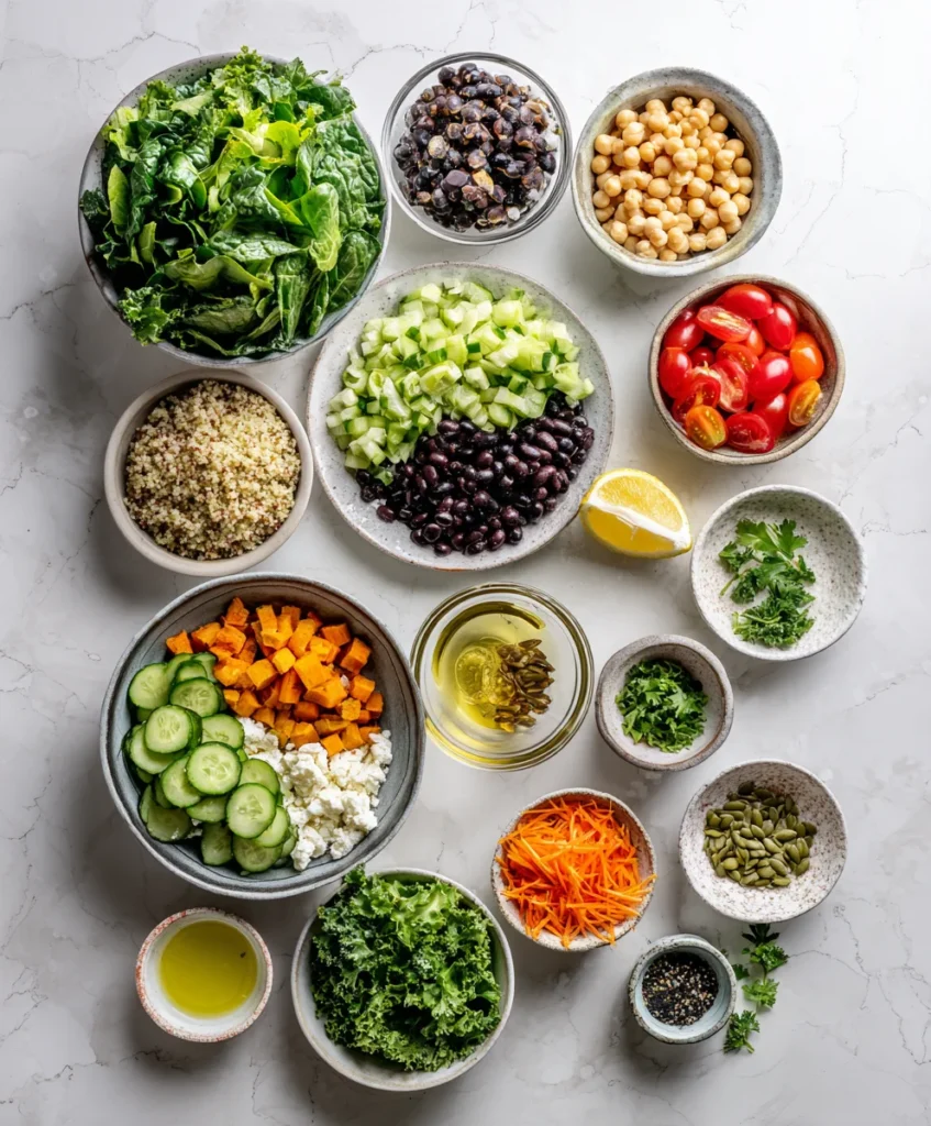 vegan mason jar salads