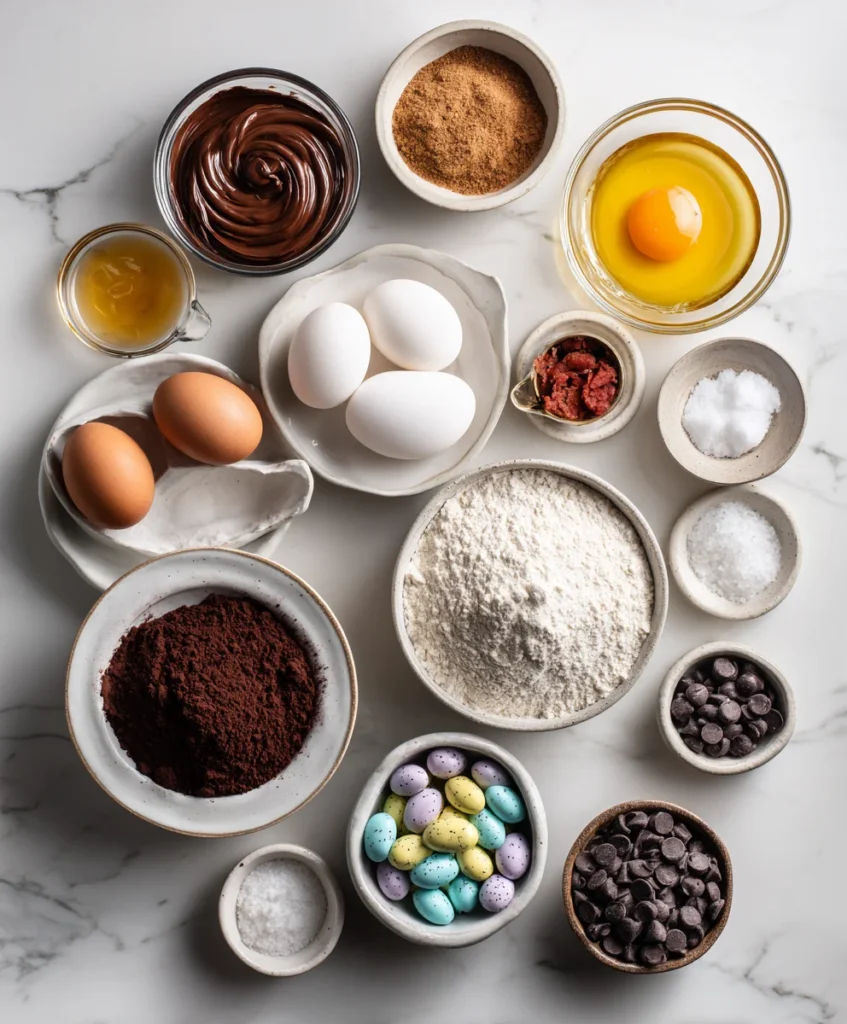 Mini Egg Nutella Brownies recipe