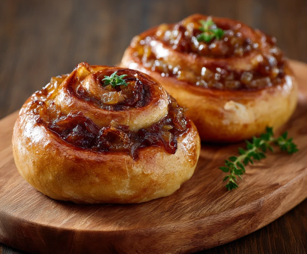caramelized onion buns easy recipe
