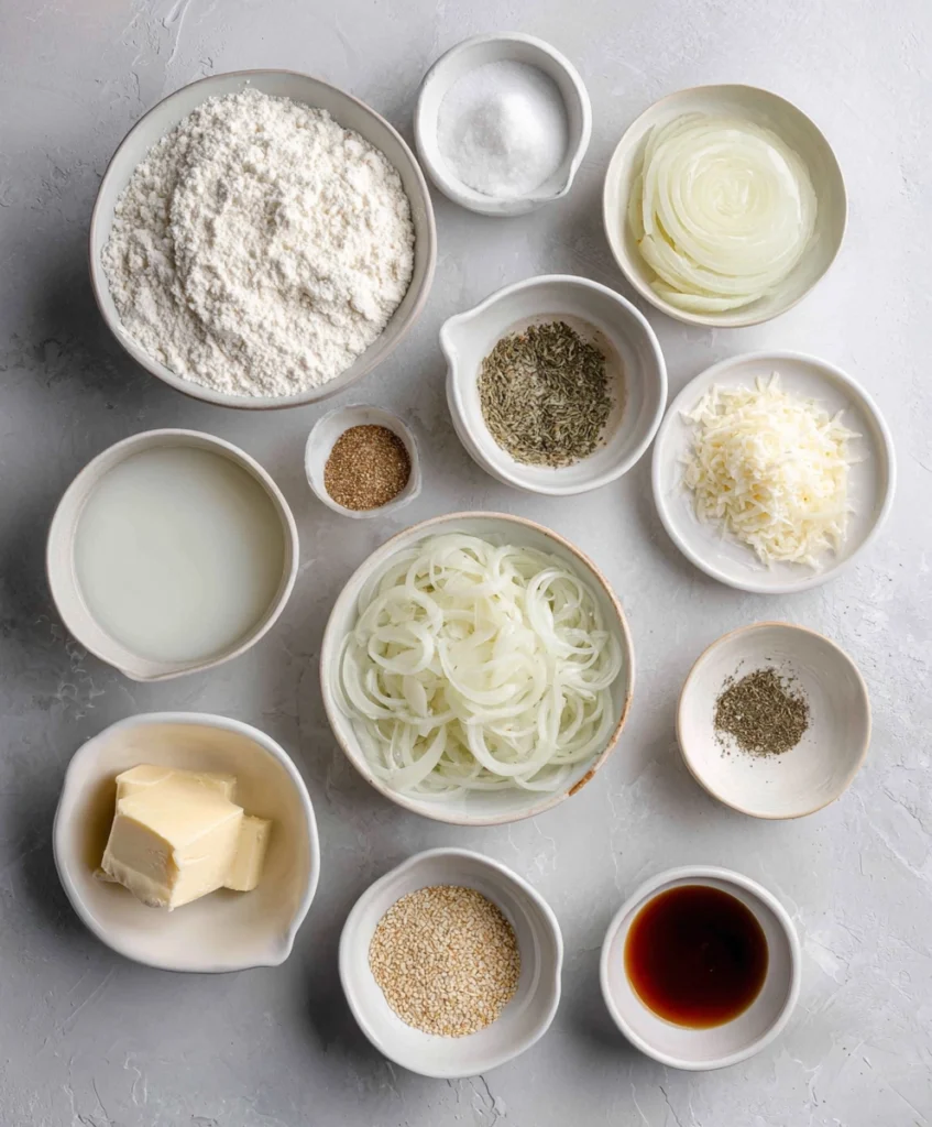 caramelized onion buns ingredients