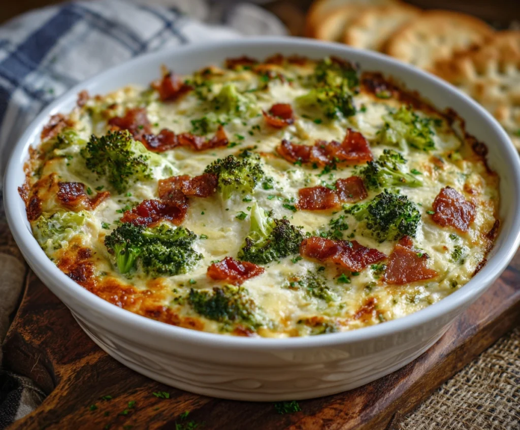 cheesy bacon and broccoli dip recipe