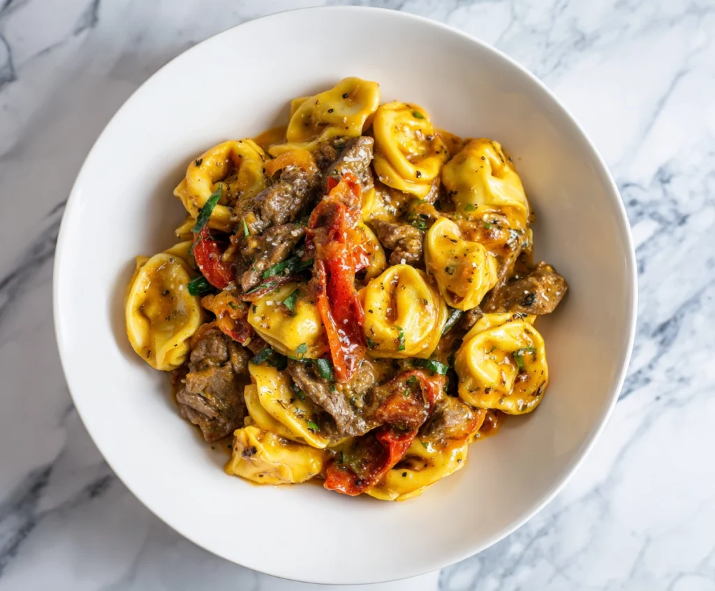 philly cheesesteak tortellini recipe