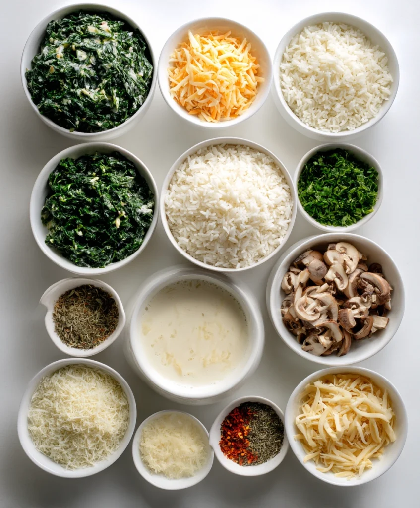 spinach rice casserole ingredients