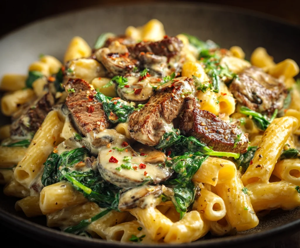 steak pasta simple