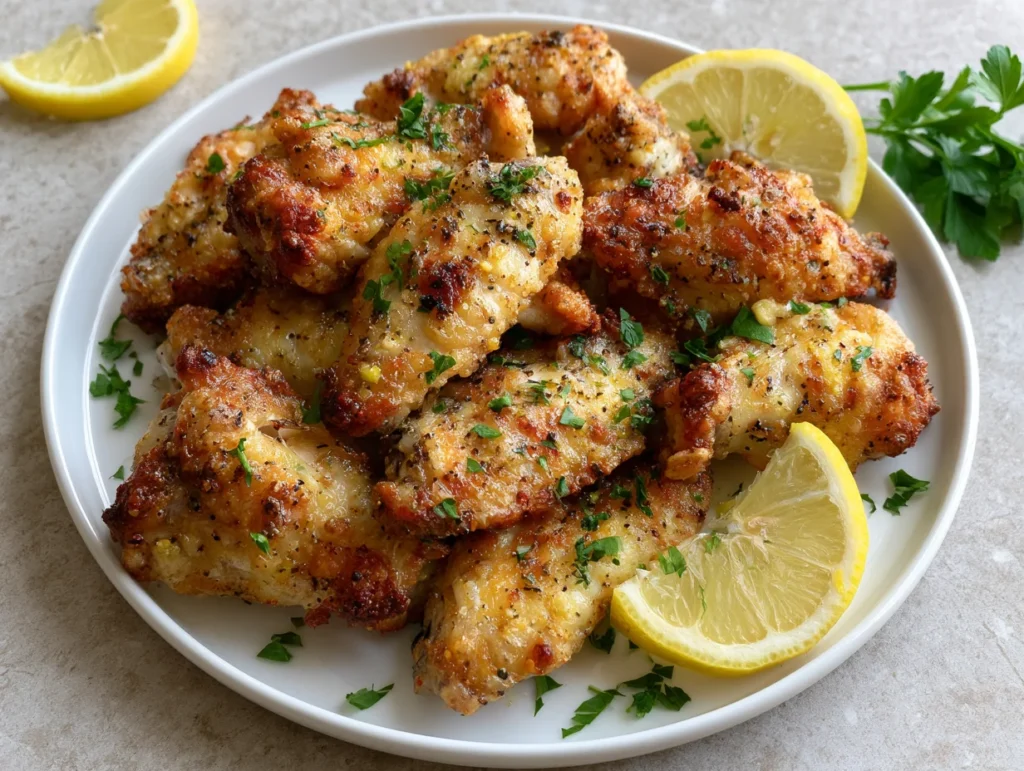 Crispy Lemon Pepper Chicken Wings Recipe