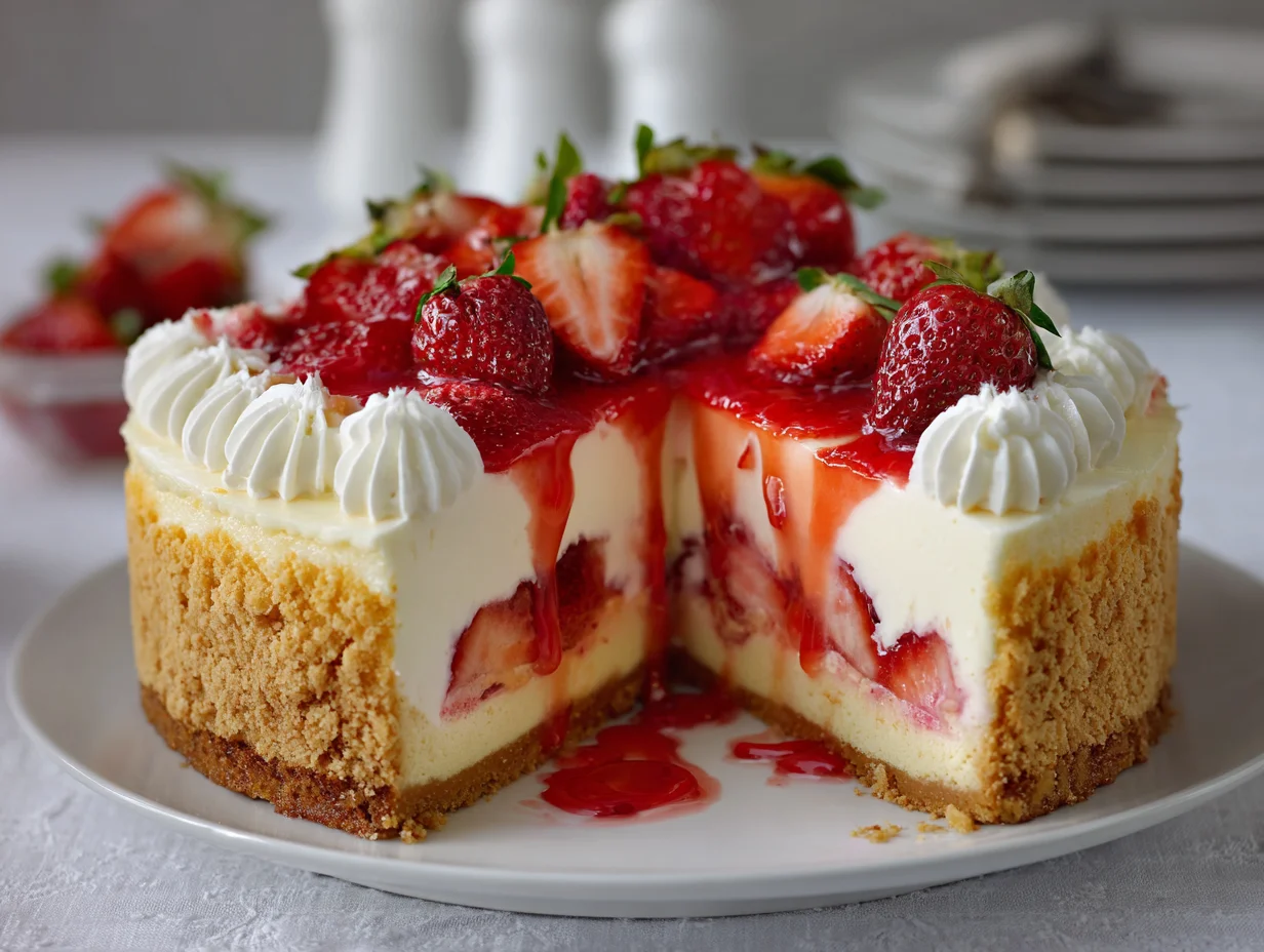 Strawberry Shortcake Cheesecake