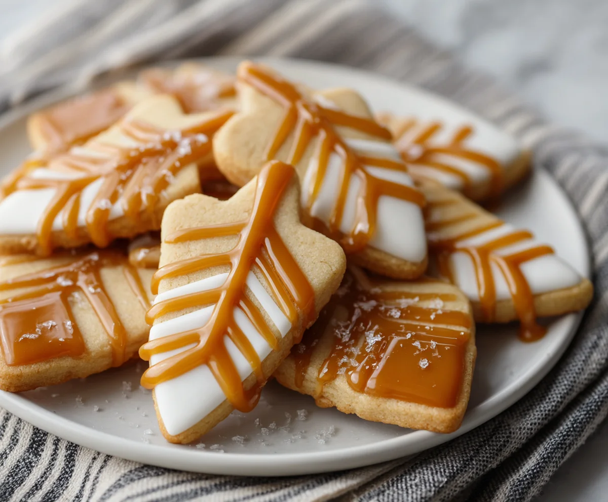 caramel arrow cookie