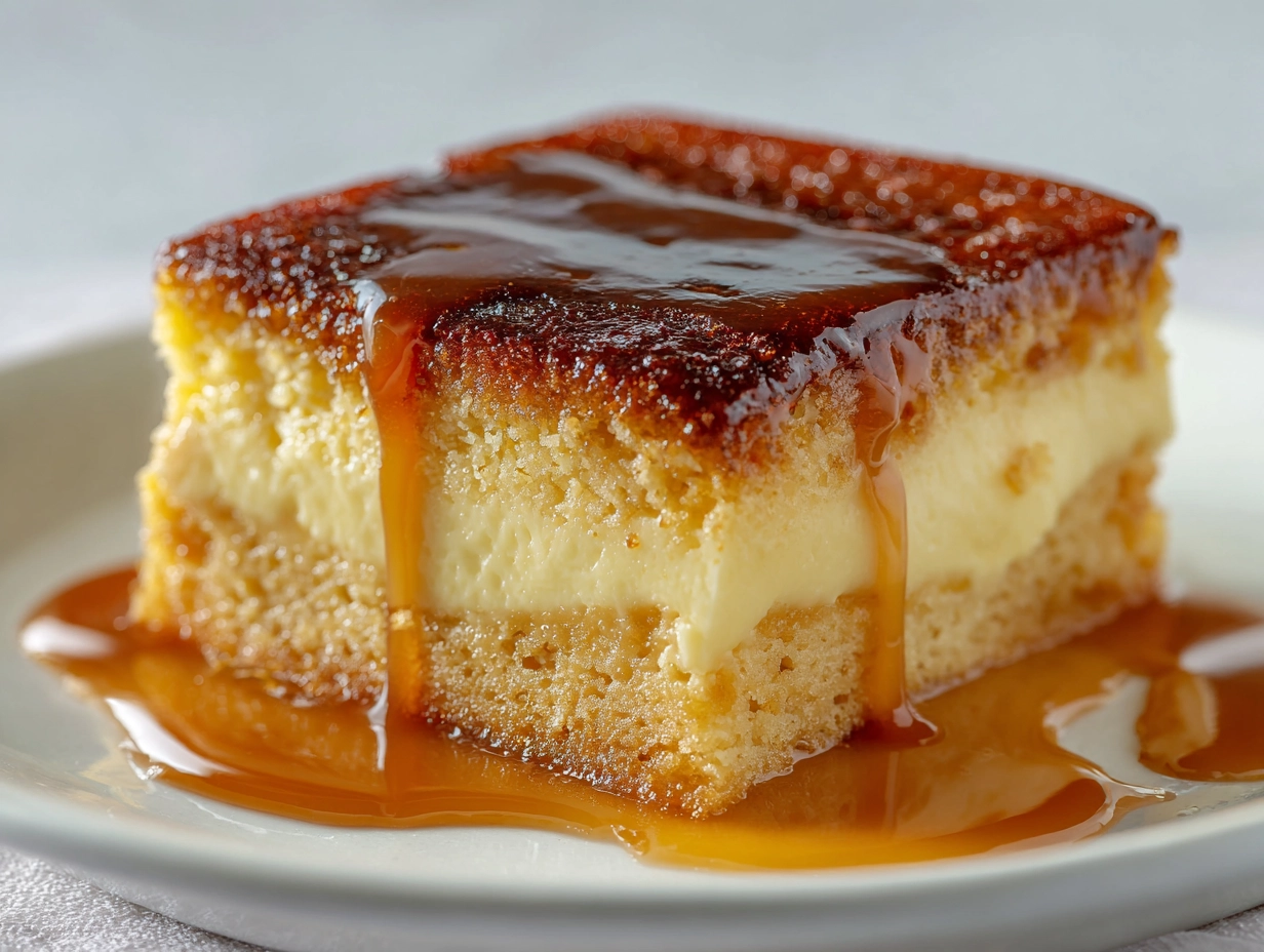 Magic Pudding Cake Recipe with Two Layers from One Batter