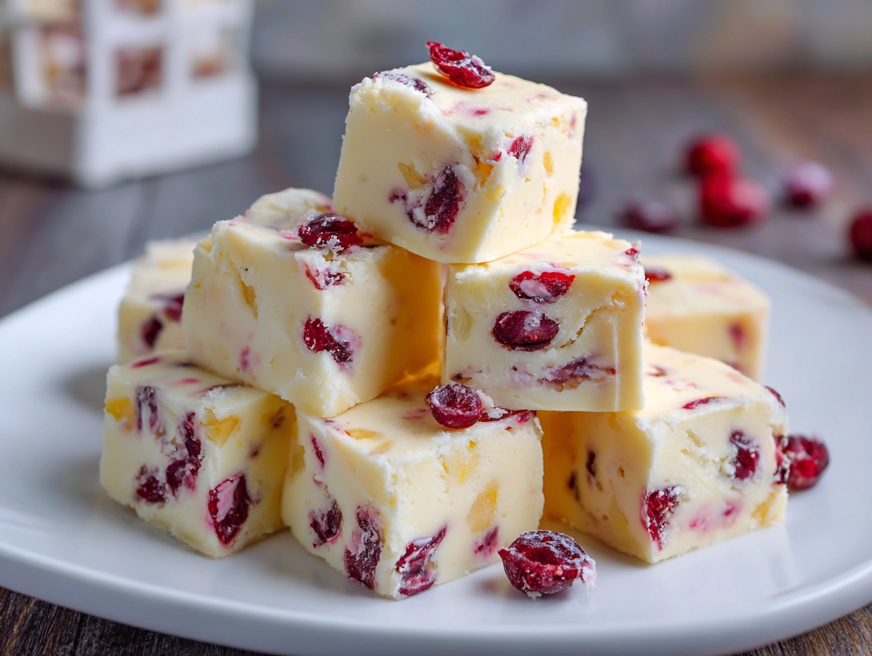 White Chocolate Cranberry Fudge Recipe