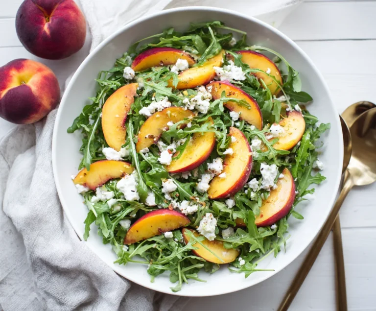 peach arugula salad