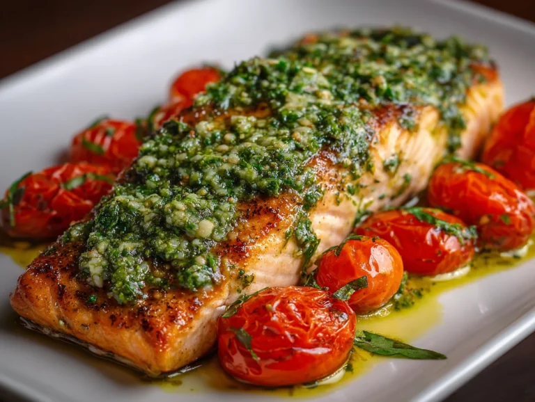 basil pesto salmon