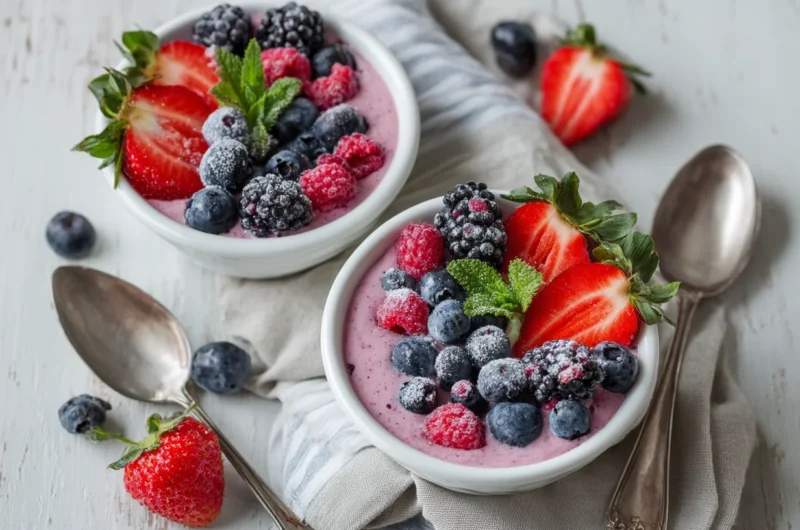 Fresh Berry Bowls Recipe: Colorful Healthy Breakfast Idea