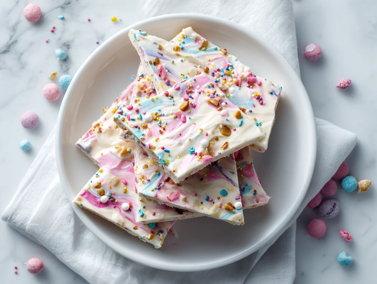 Frozen yogurt bark