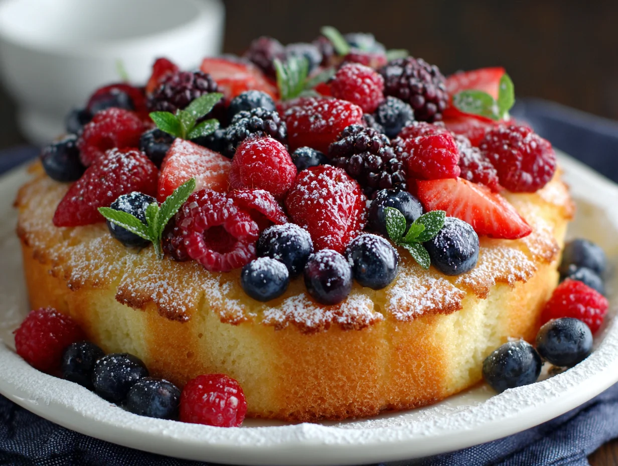 Mixed berry cake