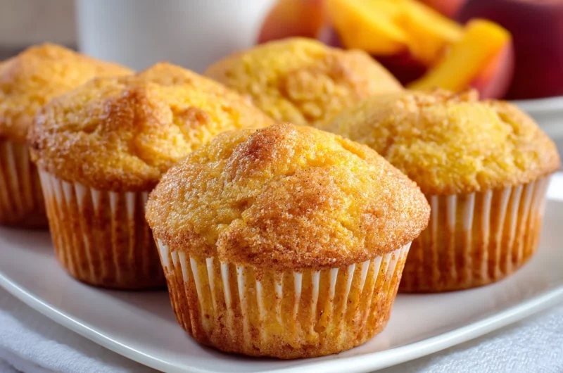 Peach muffins recipe soft sweet muffins with fresh peaches