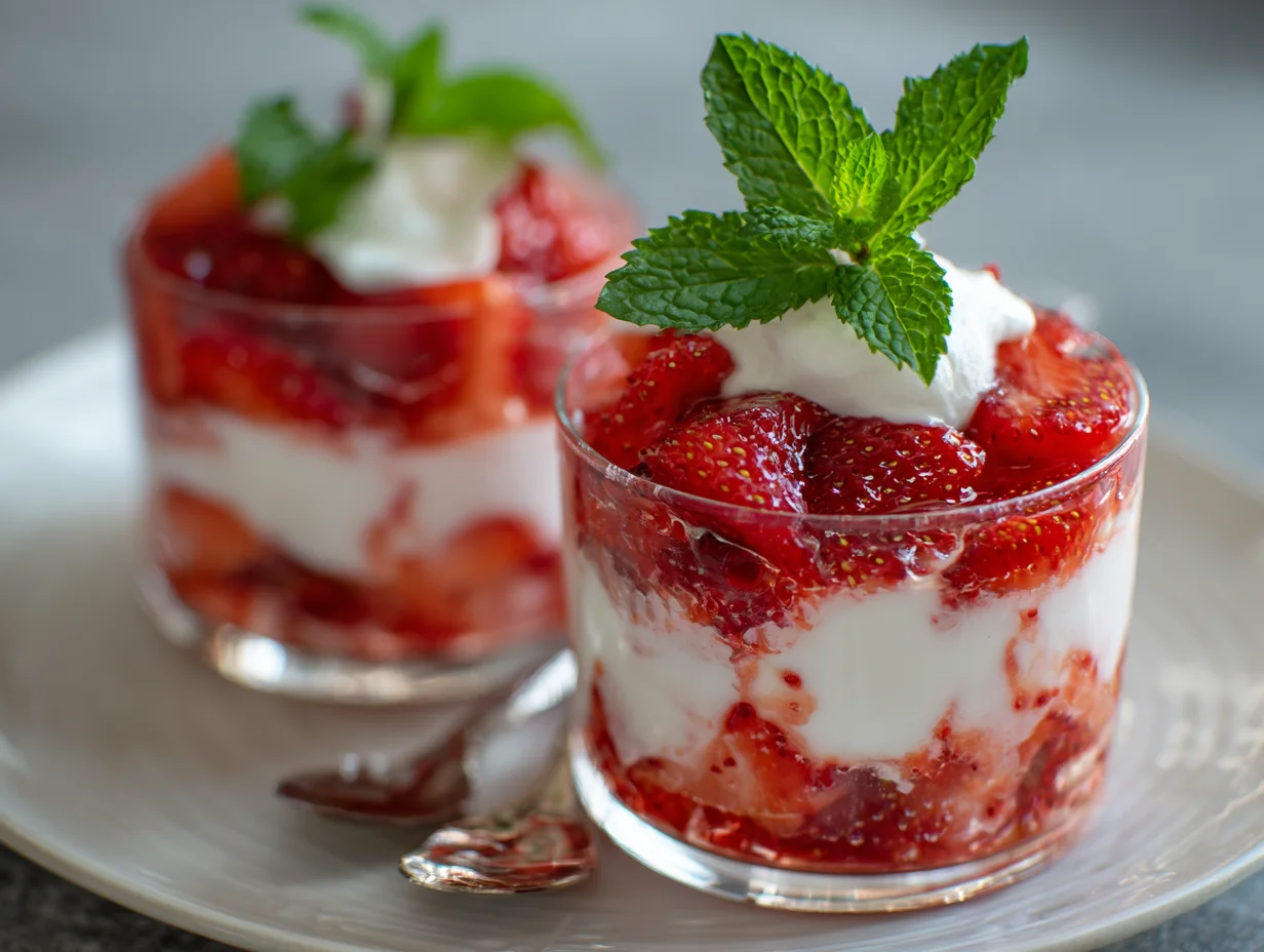 Strawberry dessert cups