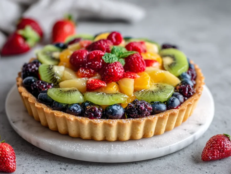Summer fruit tart