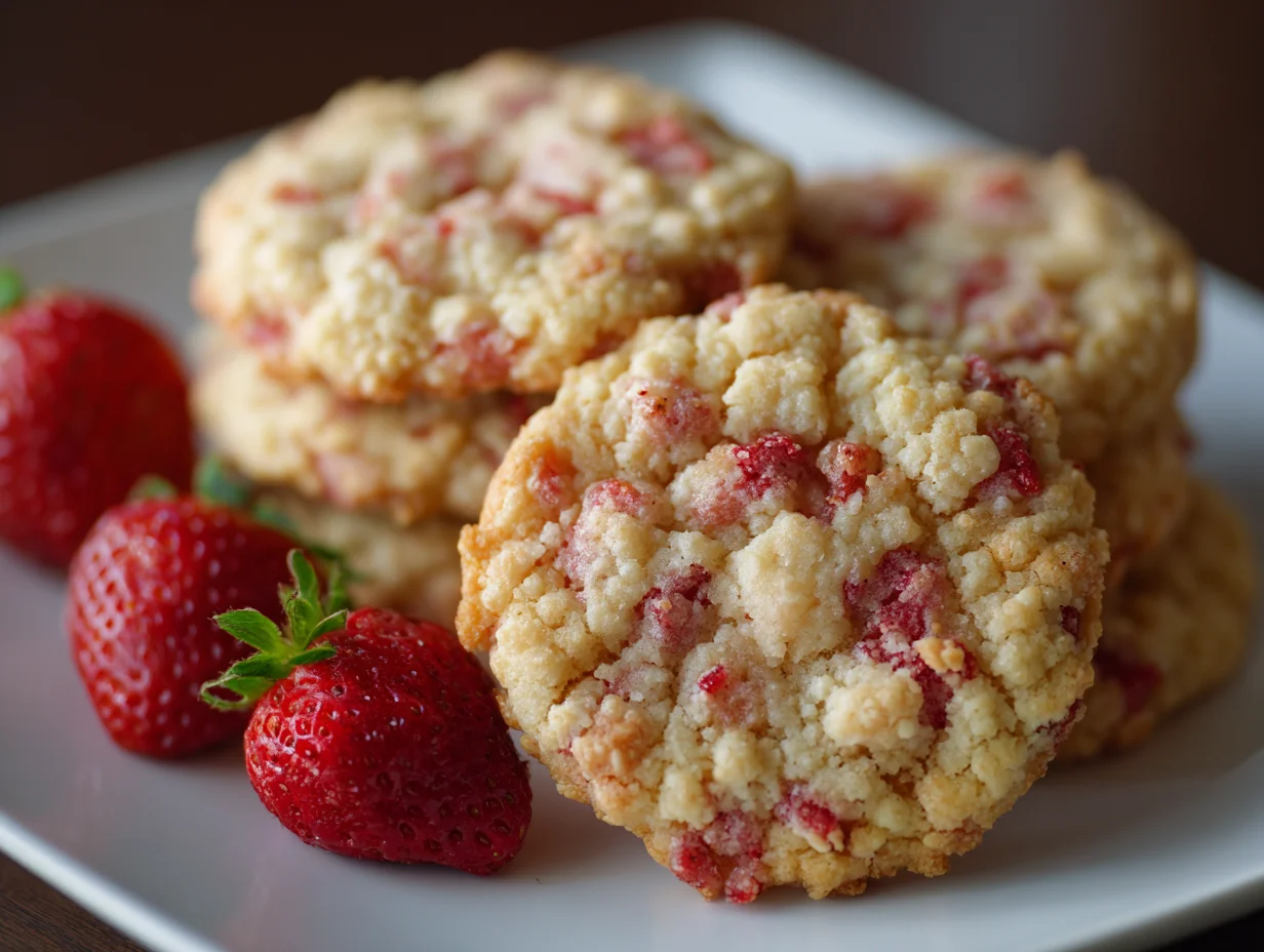 strawberry crunch cookies