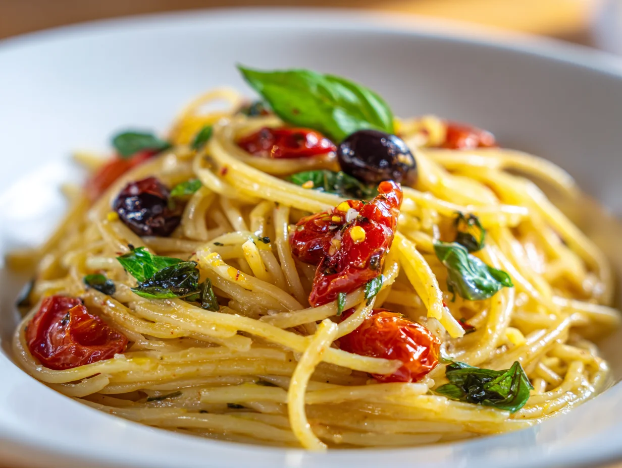 summer pasta olive oil