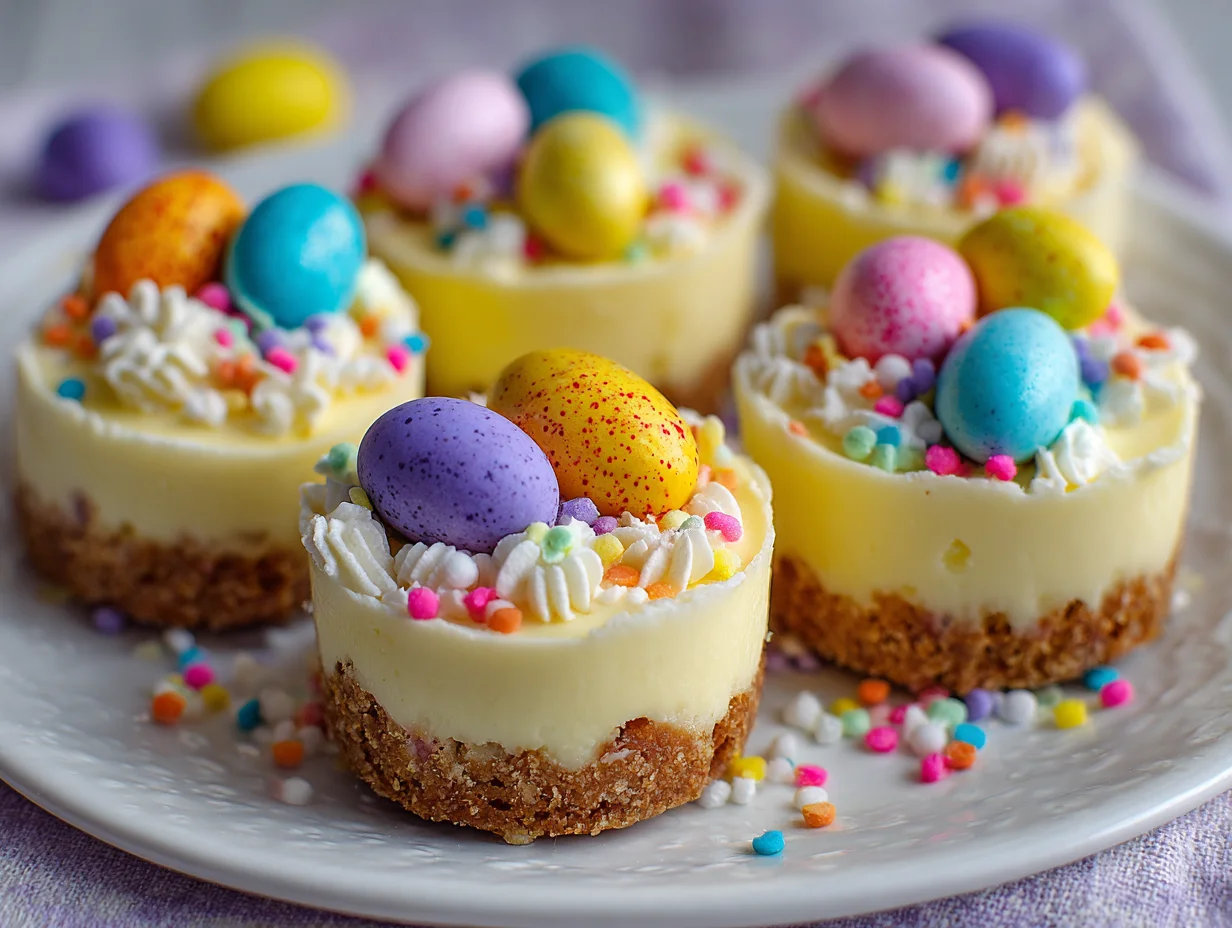 Mini Easter Egg Cheesecakes recipe