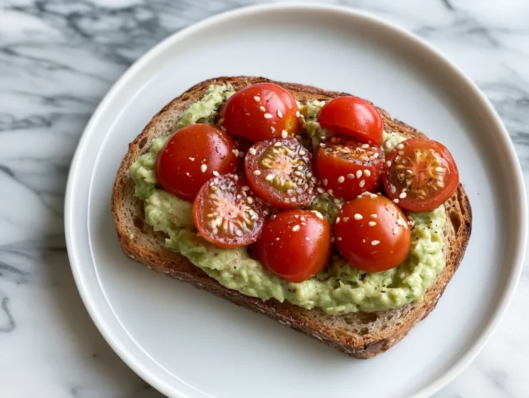 Simple Avocado Toast with Tomato Recipe