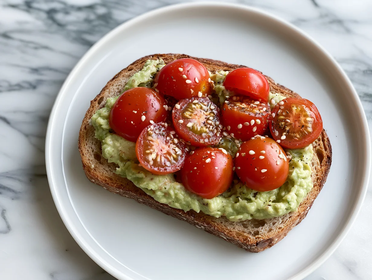 Simple Avocado Toast with Tomato Recipe