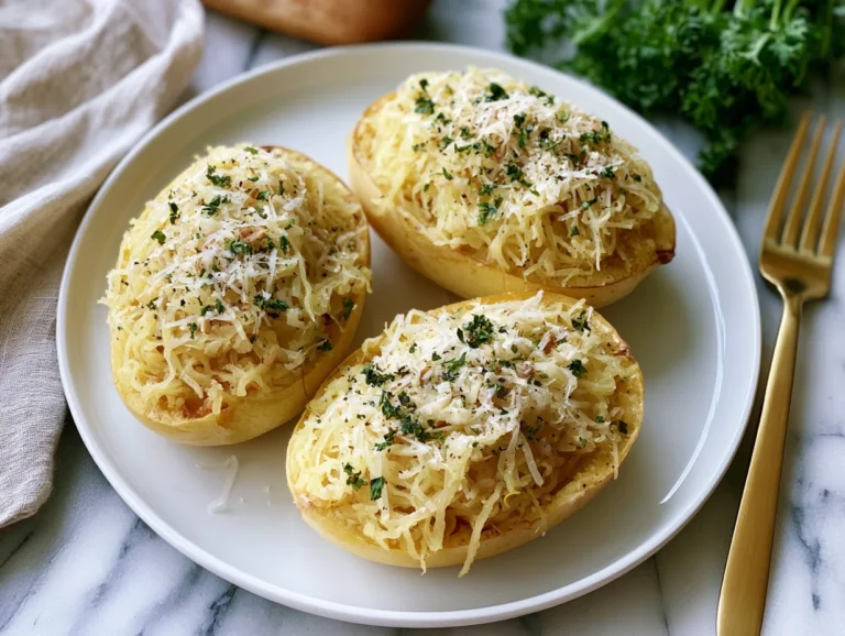Spaghetti Squash with Garlic and Parmesan Recipe