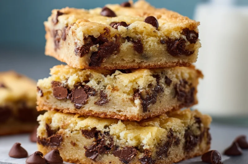 Cake Mix Chocolate Chip Cookie Bars Soft and Chewy