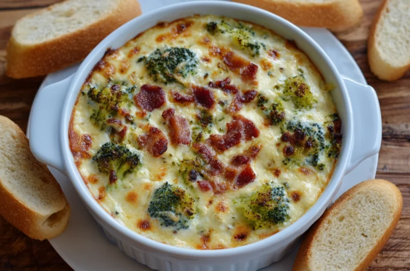 Cheesy Bacon and Broccoli Dip Crowd Pleaser
