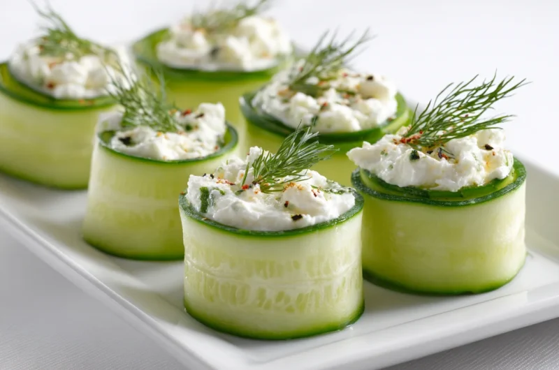Cucumber Pinwheels Light Party Snack