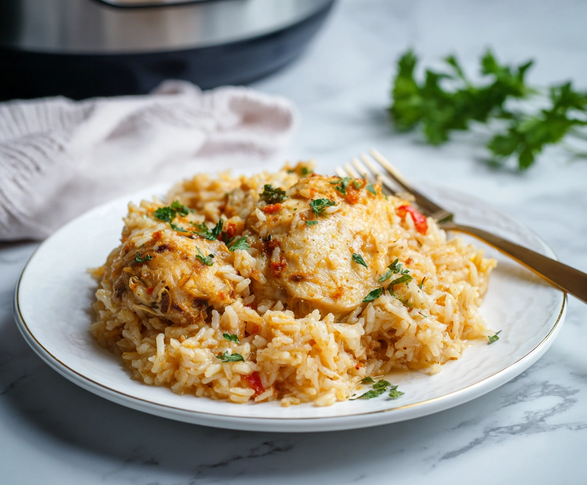 easy crockpot chicken and rice