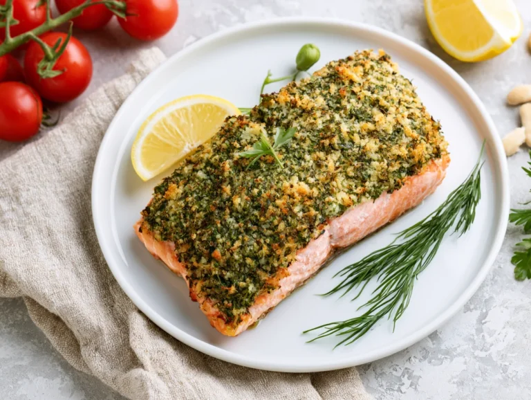 Baked Salmon with Herb Crust Recipe