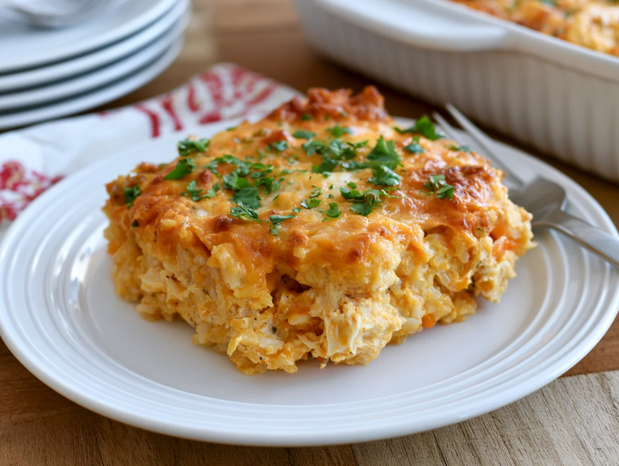 Buffalo Chicken and Rice Casserole Recipe
