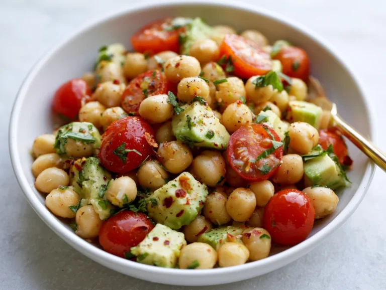 Spicy Chickpea and Avocado Salad Recipe