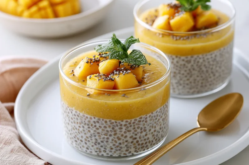 Vegan Mango Coconut Chia Pudding Recipe