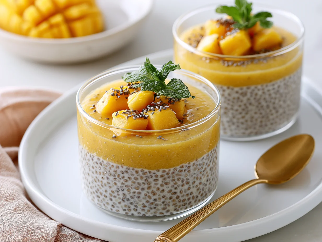Vegan Mango Coconut Chia Pudding Recipe