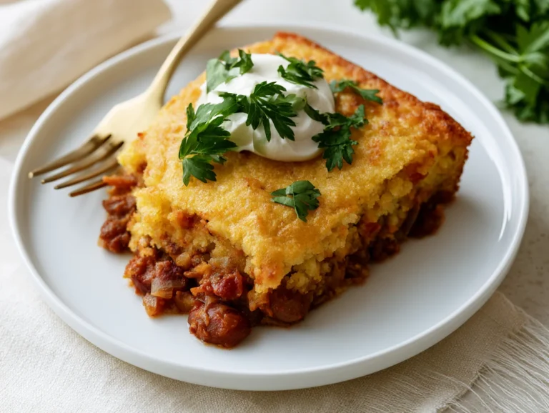 Veggie Chili Cornbread Casserole Recipe